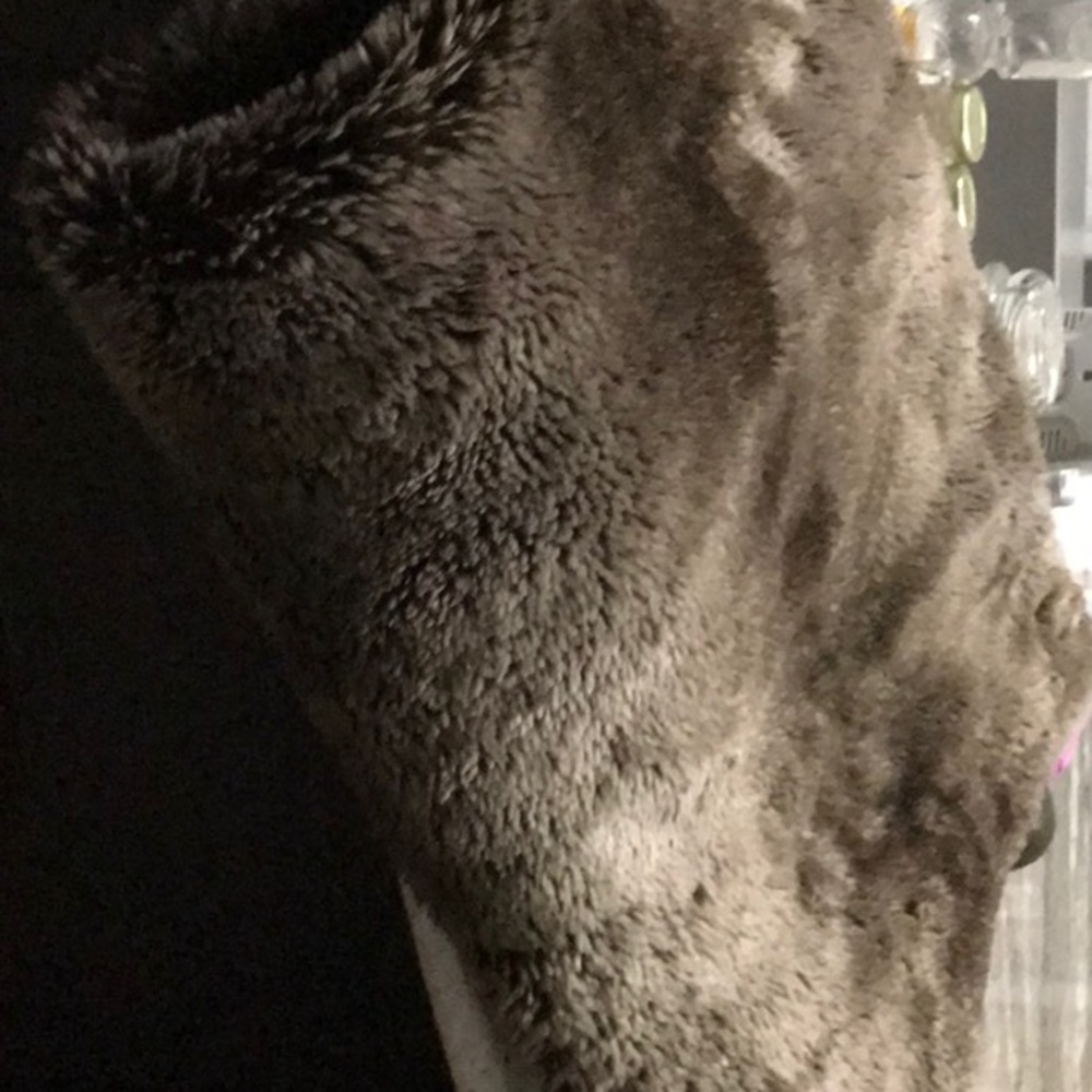 Brown restoration hardware throw blanket